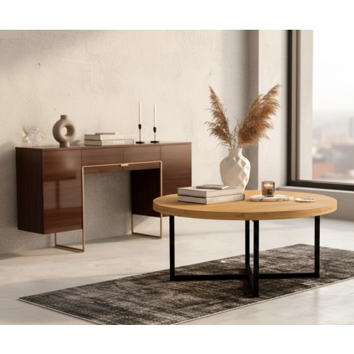 STOLIK KAWOWY z Drewna Litego  Dębowego - Jesionowego  STK-911